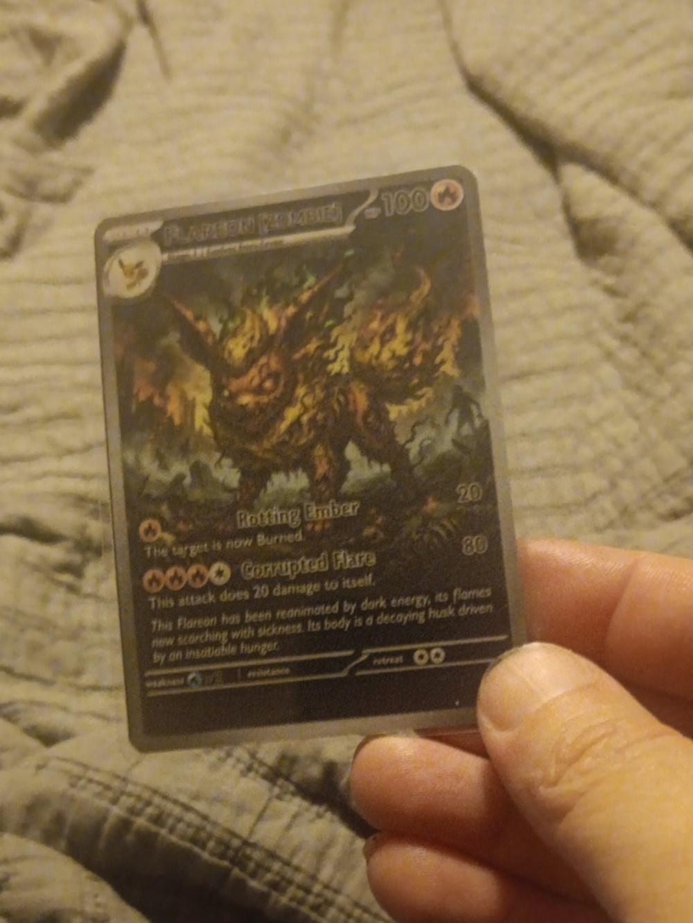 Flareon V Custom Card - Black and Orange Design